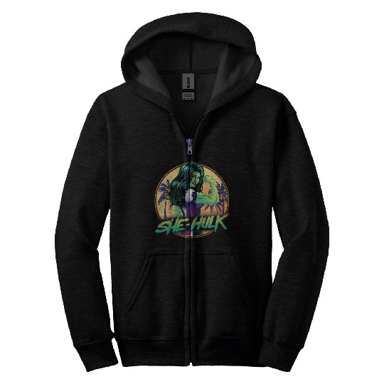 Marvels Studios She hulk Disneyss Plus Flex Zip Hoodies
