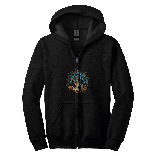 Disney Pocahontas Follow Your Path Circle Text Zip Hoodies