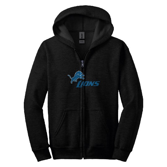 Detroit Lions Logo Zip Hoodies