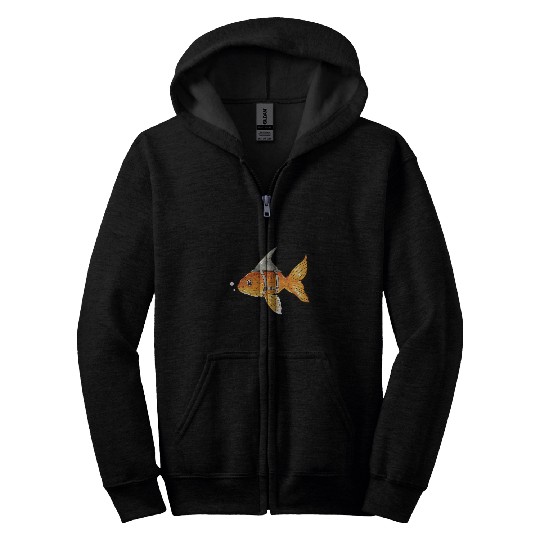 Fancy Dress Funny Goldfish Zip Hoodies