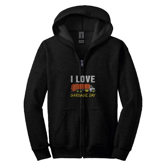 I Love Garbage Day Garbage Trash Recycle Zip Hoodies