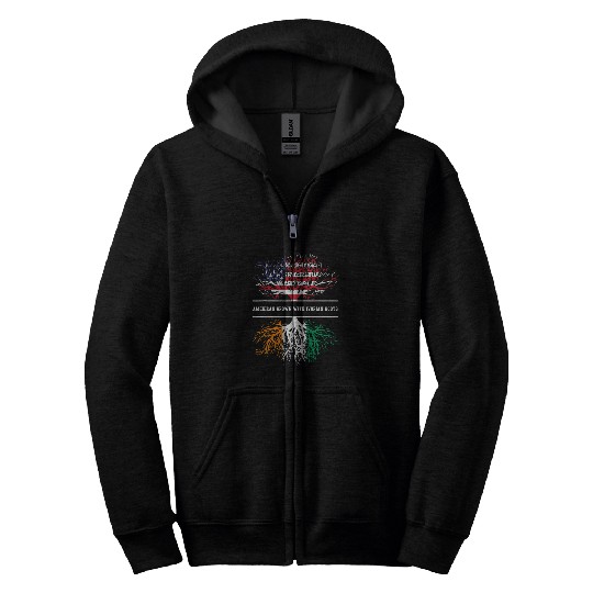 American Grown With Ivorian Roots Flag of Ivory Coast Zip Hoodies