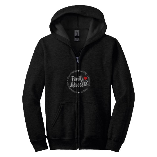 Family Advocate Back to School Teacher Appreciation Week 1 Zip Hoodies
