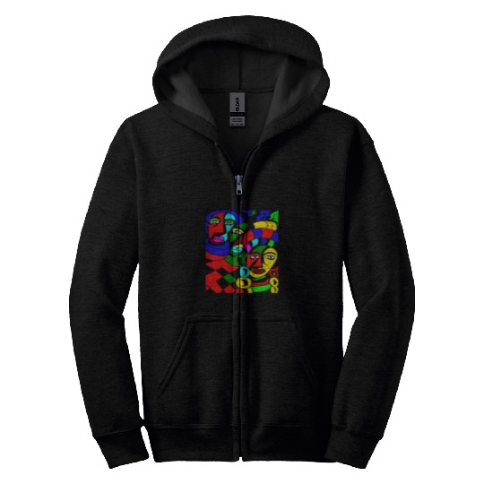 African Art Afrocentric Zip Hoodies
