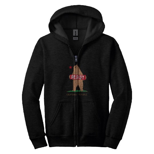 Funny Bear californias Resist Cute Bears Zip Hoodies