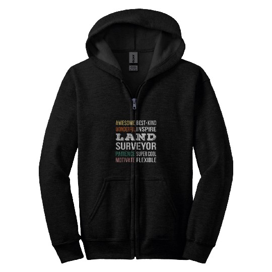 Land Surveyor Tee Funny Appreciation Zip Hoodies