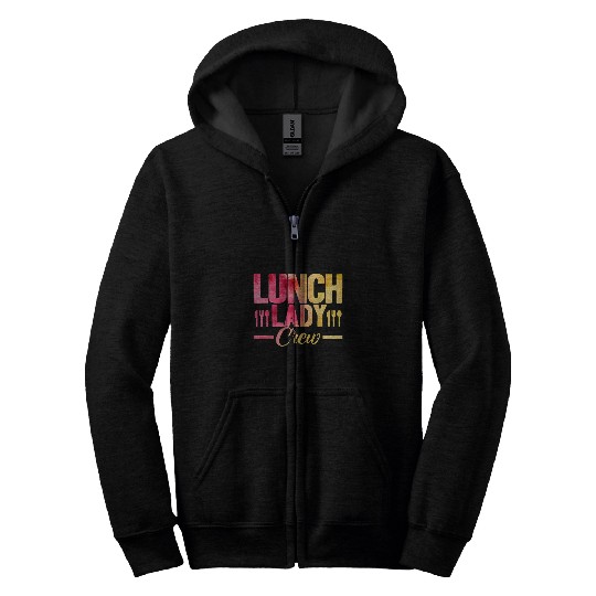 Lunch Lady Crew Watercolor Cafeteria Worker Zip Hoodies
