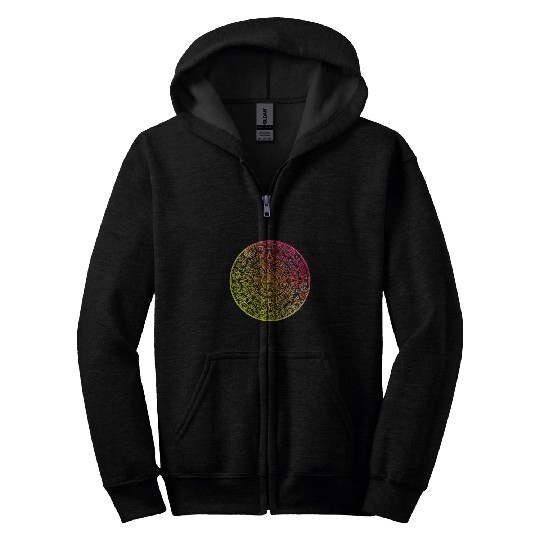Aztec Calendar Mexican Native Mayas Mayans Art 3 Zip Hoodies