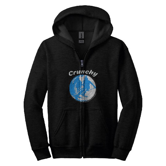 Skiing Ski Crunchy Snowboarder Earth Loving Zip Hoodies