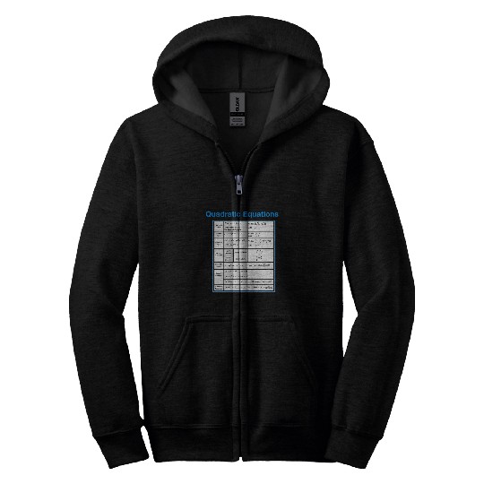 Educational Math Quadratic Equations V2 Zip Hoodies