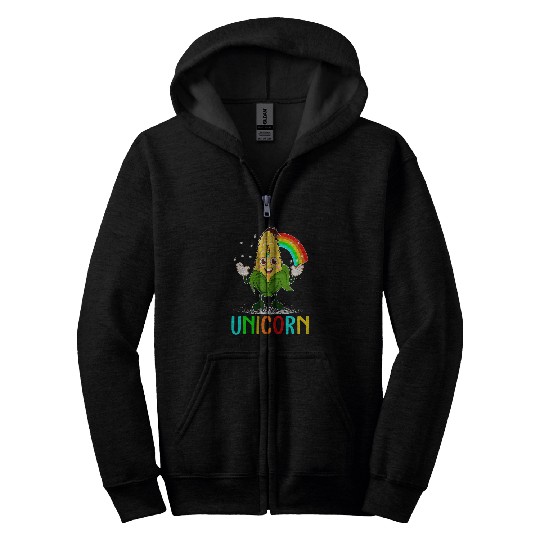 Pun Corn Lover Cereal Kids Farming Zip Hoodies
