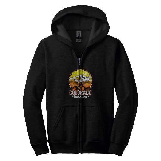 Skiing Ski Breckenridge Colorado Snowboarding 1 Zip Hoodies