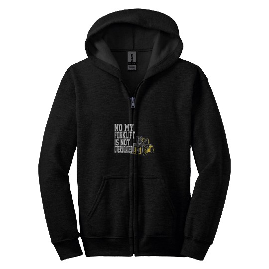 Forklift Operator Driver Fork Around 13 Zip Hoodies