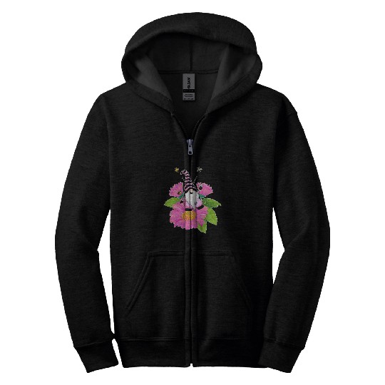Cute Gnome Flower Gardening Gnomes Bee 2 Zip Hoodies