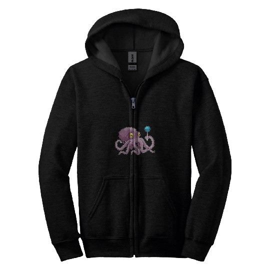 Octopuss Lover Lollipop Zip Hoodies