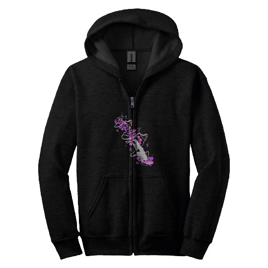 Pastel Goth Kawaii Dagger knifes Break Up Single Sad Emo Zip Hoodies