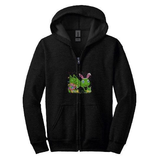 Grasshopper Easter Egg Hunting Easter Sunday Zip Hoodies