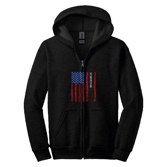 Cool Surveyor Accessories Things Stuff USA Flag Zip Hoodies