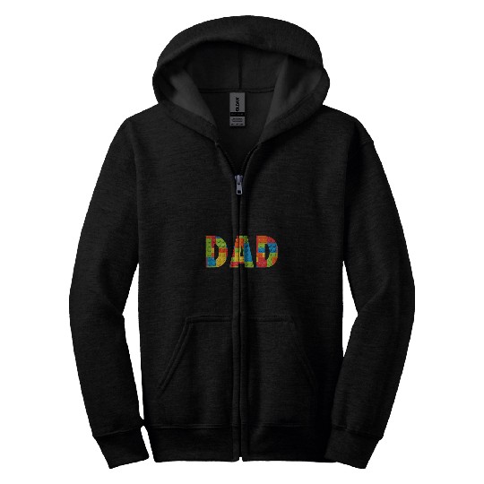Dad Brick Master Builder Blocks Everything s Awesome Zip Hoodies