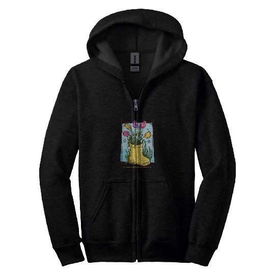 Tulips on Boots Cottagecore Garden Plant Flowers Tulip Lover 397 Zip Hoodies