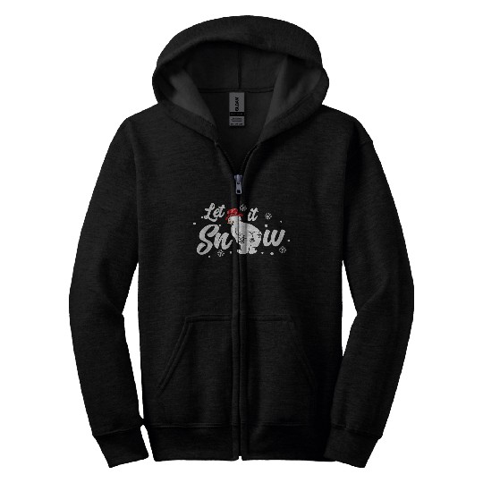 Let It Snow Funny Snowing Cold Winter Vibes Merry Christmas 184 Zip Hoodies