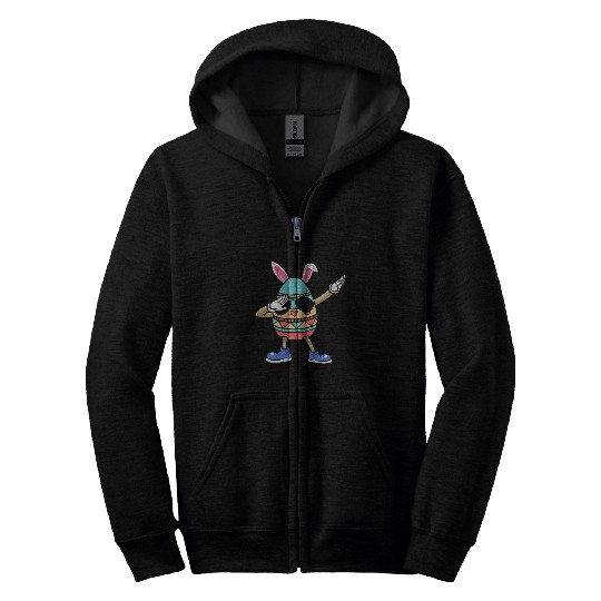 Rabbits Dabbings easter egg with easter ears easter bunny Zip Hoodies