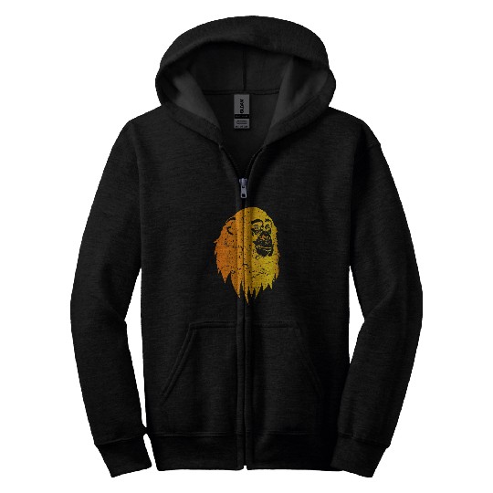 Thoughtful Chimpanzee Zip Hoodies
