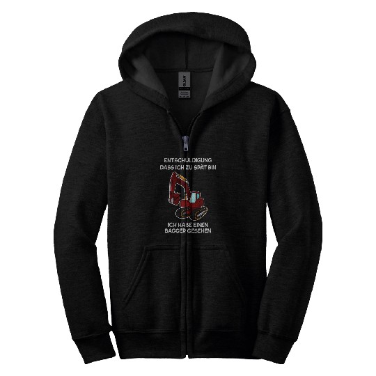 Children Site Manager Excavator Construction Worker 1 Zip Hoodies