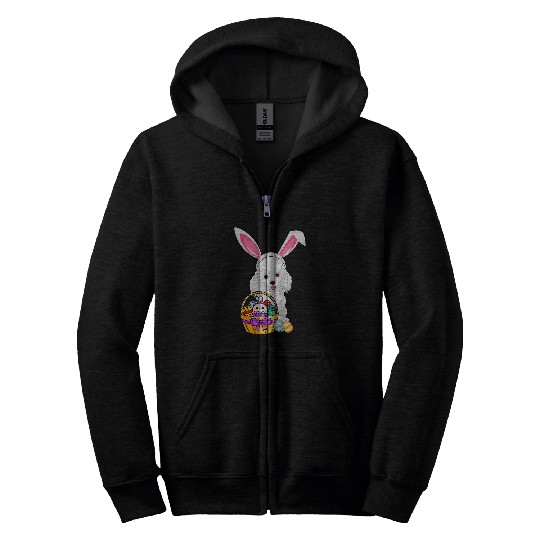 Poodles Easter Egg Funny Poodle Easter Poodle dog Zip Hoodies