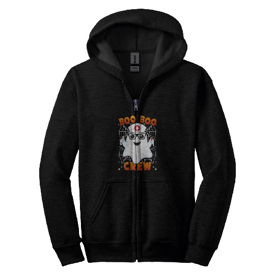 Boo Boo Crew Nursing Halloween Funny Zip Hoodies