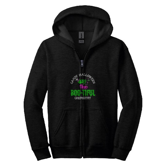Halloween Candy Lover Lollipops Sweet Tooth Candy Bar Zip Hoodies