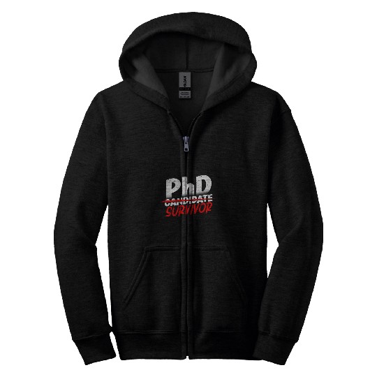 PhD Graduate Doctorate Student Phd Graduation Dissertation Zip Hoodies