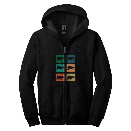 capybaras Mammal wild animal forest creature wilderness nature Zip Hoodies