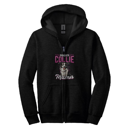 Border Collie Pet Mama Zip Hoodies