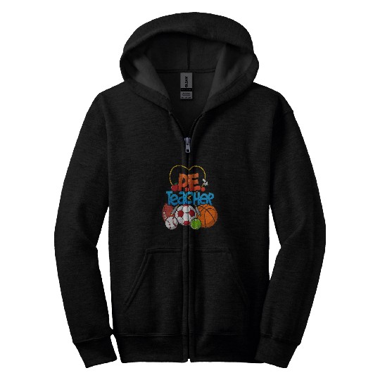 School P E Teacher Physical Education Zip Hoodies
