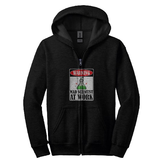 Mad Scientist at Work Funny Chemistry Science Teacher Kids Zip Hoodies