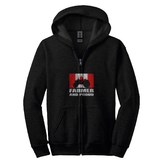 Farmer and proud Canadian Farmer Zip Hoodies