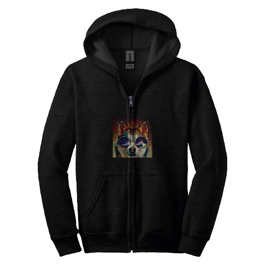 Husky Pet CUTE ALWAYS HUSKY Zip Hoodies