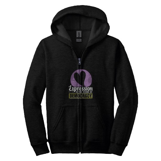 Lovable Pleasant Democracy Quote Zip Hoodies