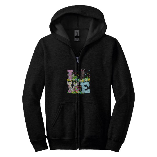 Cane Corso Pet Easter Egg Hunt Funny Love Cane Corso Easter Zip Hoodies