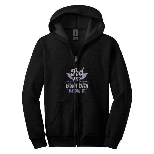 Poetry Poem Author Literature Book Lover Book Worm Poet 4 Zip Hoodies
