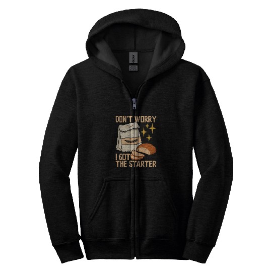 Sourdough Starter Bread Baker Baking Bakery Zip Hoodies