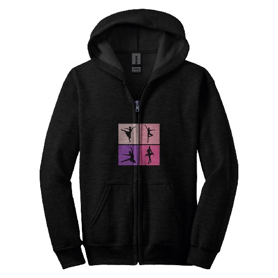 Ballerina ballet dancer ballet shoes lace shoes Zip Hoodies