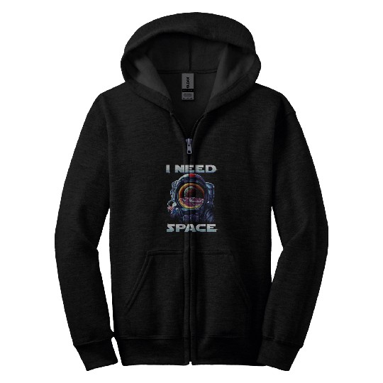 I need Space Astronaut on Moon with Earth Reflection Zip Hoodies