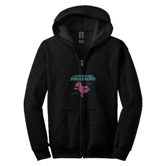 Dinosaur Pet I Love Math And Dinosaurs 2 Zip Hoodies
