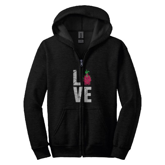 Dragon Pet Dragon fruit Love Dragon fruit Lover Dragon fruit Vegetable Zip Hoodies