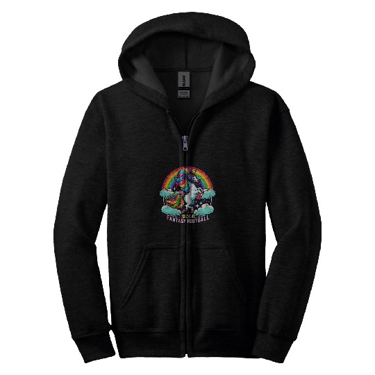 Unicorn Pet I Suck at Fantasy Football Unicorn Rainbow Loser 2 Zip Hoodies