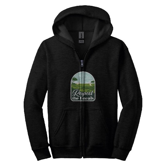 Alligator Pet Florida Alligator Crocodile Respect The Locals Zip Hoodies