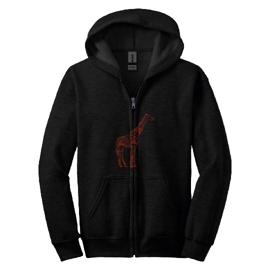 Giraffe Pet Mandala Zip Hoodies