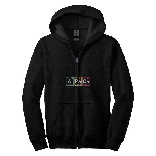 Llama Pet Periodic Table Of Elements Alpaca Zip Hoodies